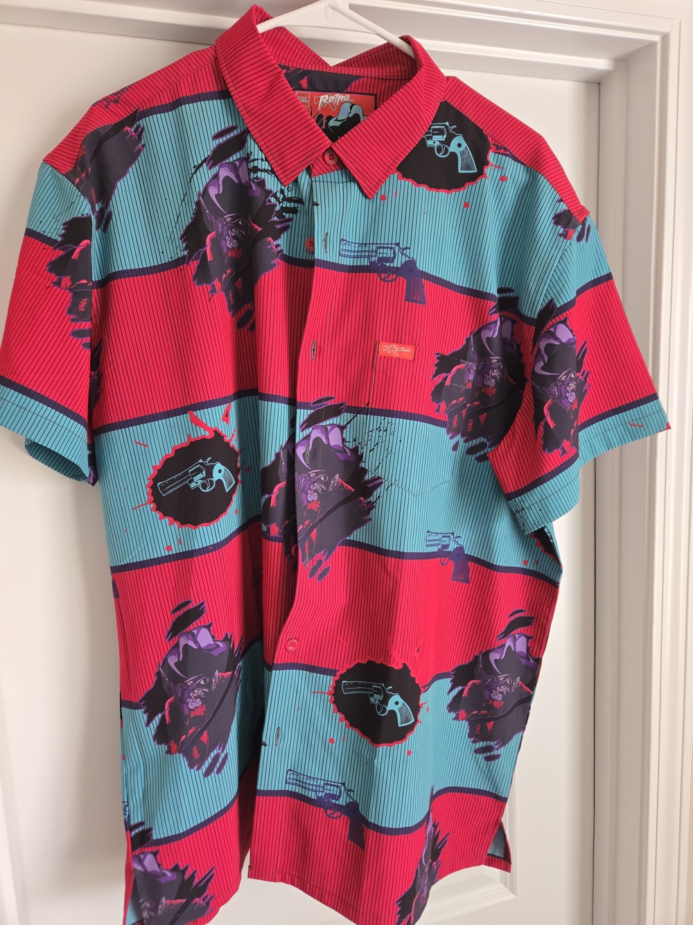 Retro Rifle Elm St. Button Down
